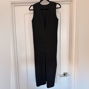 SHEIN Black Button-Down Maxi Dress
